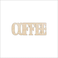 Coffee Wood Craft Shape - Laser Cut Baltic Birch Unfinished DIY Wood Art Supplies FOD135 - The Wood Shape Store