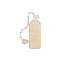 Scuba Tank Wood Craft Shape - Laser Cut Baltic Birch Unfinished DIY Wood Art Supplies SPT316 - The Wood Shape Store