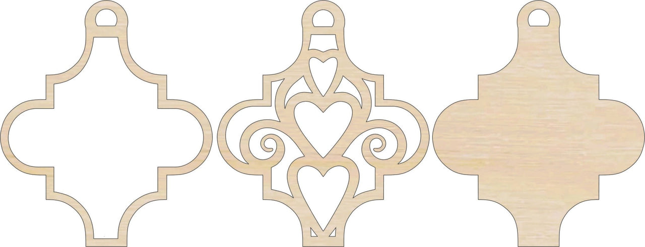 3D Laser Cut Ornament – Baltic Birch Wood Craft Supplies | DIY Wood Ornament Kit DS15 - The Wood Shape Store