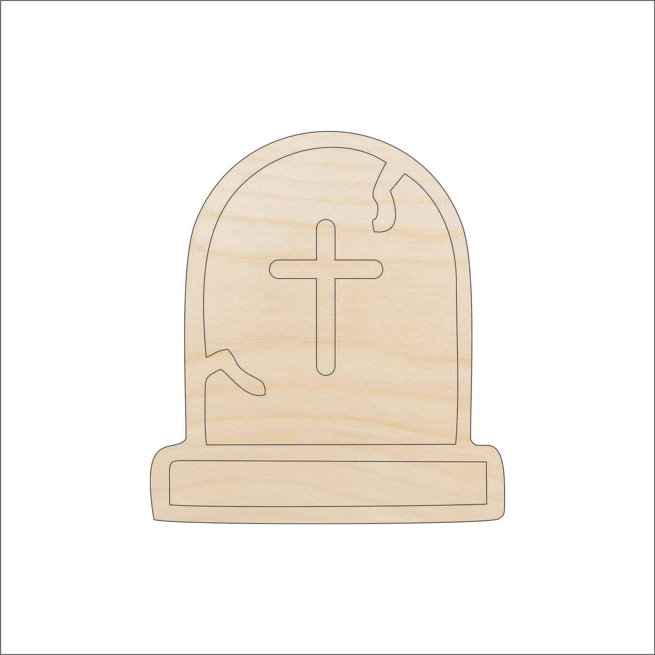 Tombstone Wood Craft Shape - Laser Cut Baltic Birch Unfinished DIY Wood Art Supplies FAL252 - The Wood Shape Store