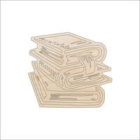 Books Wood Craft Shape - Laser Cut Baltic Birch Unfinished DIY Wood Art Supplies SCL1 - The Wood Shape Store