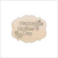 Mothers Day Wood Craft Shape - Laser Cut Baltic Birch Unfinished DIY Wood Art Supplies SGN119 - The Wood Shape Store