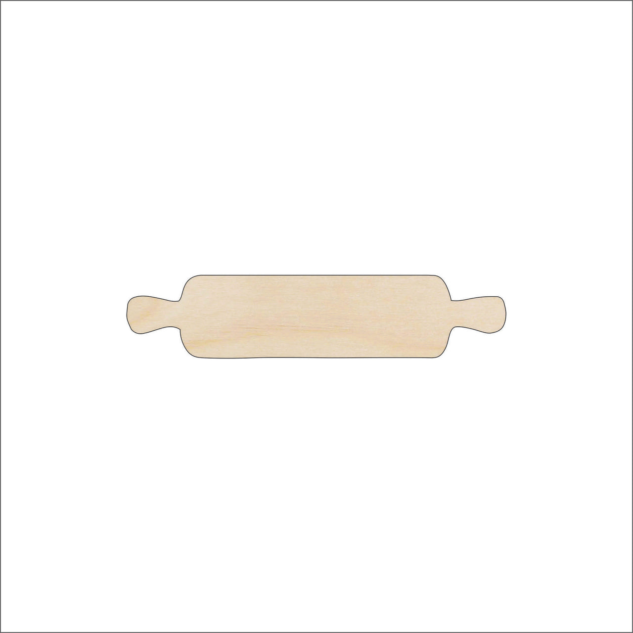 Rolling Pin Wood Craft Shape - Laser Cut Baltic Birch Unfinished DIY Wood Art Supplies FOD66 - The Wood Shape Store