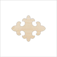 Fleur de Lis Wood Craft Shape - Laser Cut Baltic Birch Unfinished DIY Wood Art Supplies DSN36 - The Wood Shape Store