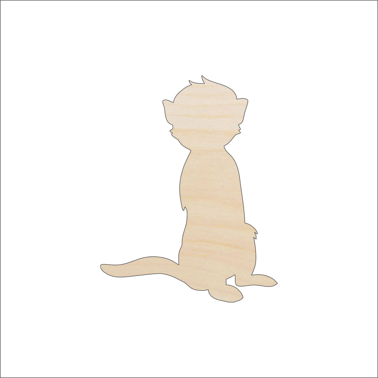 Meerkat Wood Craft Shape – Laser Cut Baltic Birch Unfinished DIY Wood Art Supplies ANML92 - The Wood Shape Store