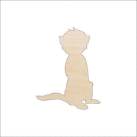 Meerkat Wood Craft Shape – Laser Cut Baltic Birch Unfinished DIY Wood Art Supplies ANML92 - The Wood Shape Store