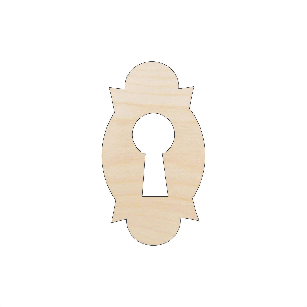 Key Wood Craft Shape - Laser Cut Baltic Birch Unfinished DIY Wood Art Supplies KEY13 - The Wood Shape Store