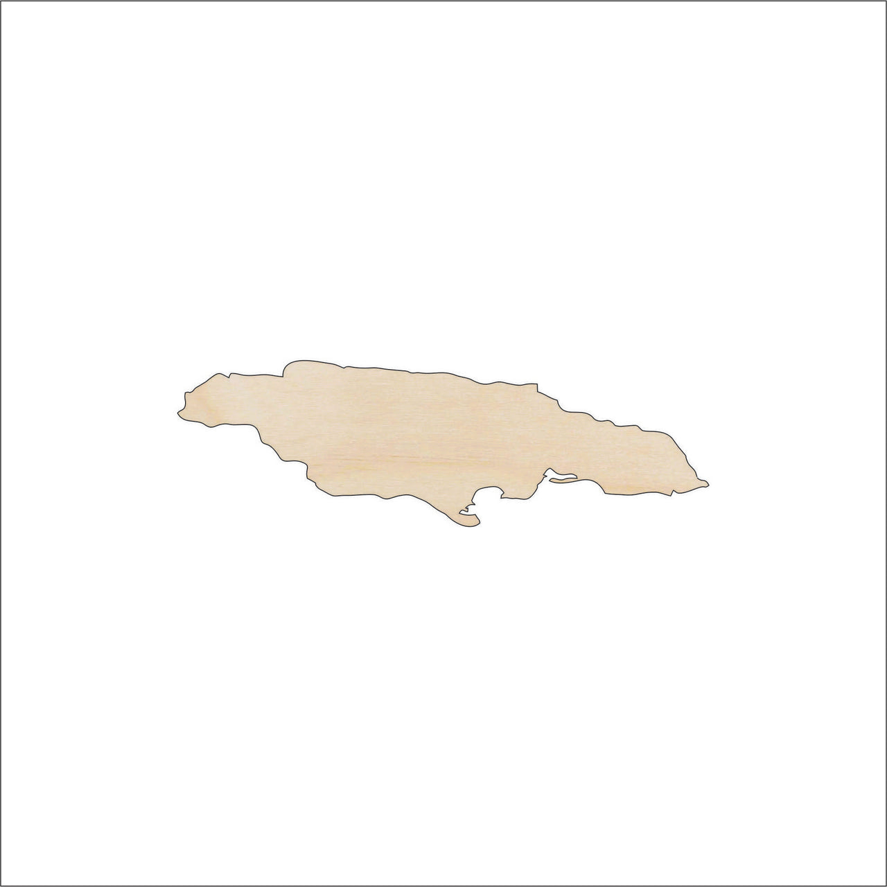 Jamaica Wood Craft Shape - Laser Cut Baltic Birch Unfinished DIY Wood Art Supplies WLD59 - The Wood Shape Store