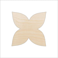 Flower Wood Craft Shape - Laser Cut Baltic Birch Unfinished DIY Wood Art Supplies FLR23 - The Wood Shape Store