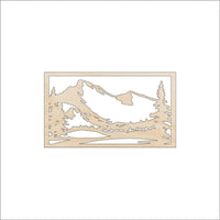 Mountain Wood Craft Shape - Laser Cut Baltic Birch Unfinished DIY Wood Art Supplies XTR73 - The Wood Shape Store