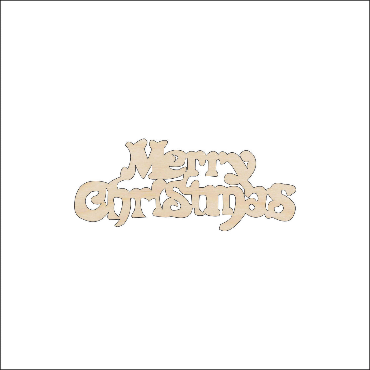Christmas Wood Craft Shape – Laser Cut Baltic Birch Unfinished DIY Wood Art Supplies XMS45 - The Wood Shape Store