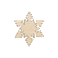 Snowflake Wood Craft Shape - Laser Cut Baltic Birch Unfinished DIY Wood Art Supplies SNW35 - The Wood Shape Store
