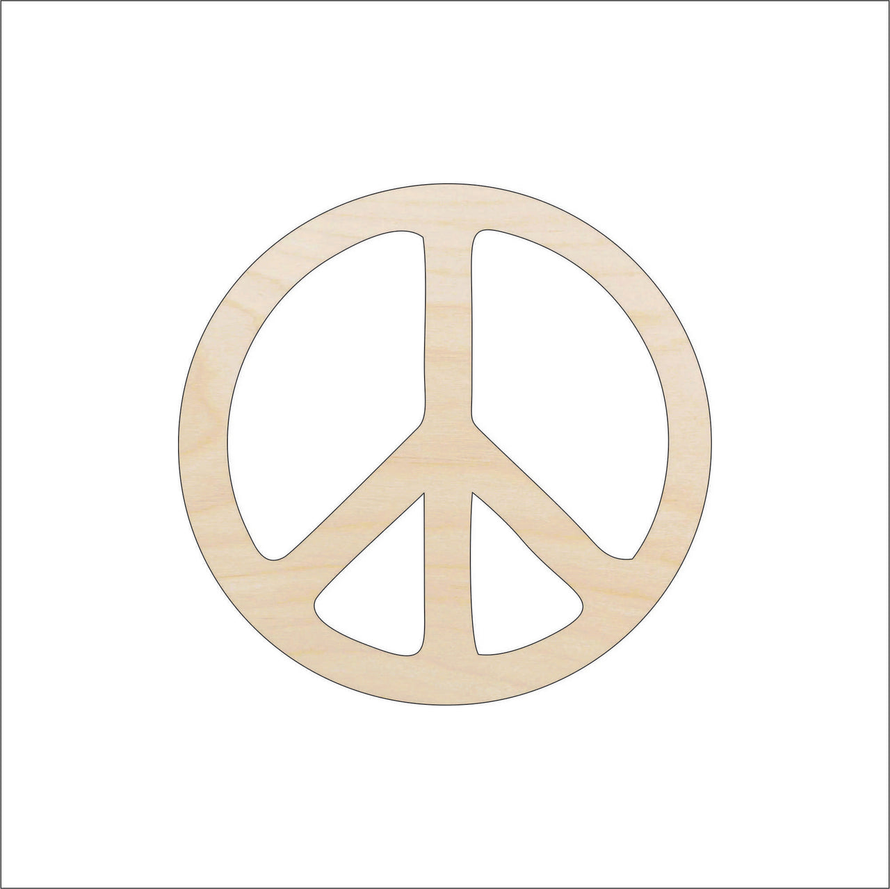 Peace Wood Craft Shape - Laser Cut Baltic Birch Unfinished DIY Wood Art Supplies SGN34 - The Wood Shape Store