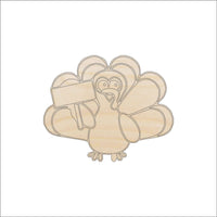 Turkey Wood Craft Shape - Laser Cut Baltic Birch Unfinished DIY Wood Art Supplies FAL181 - The Wood Shape Store