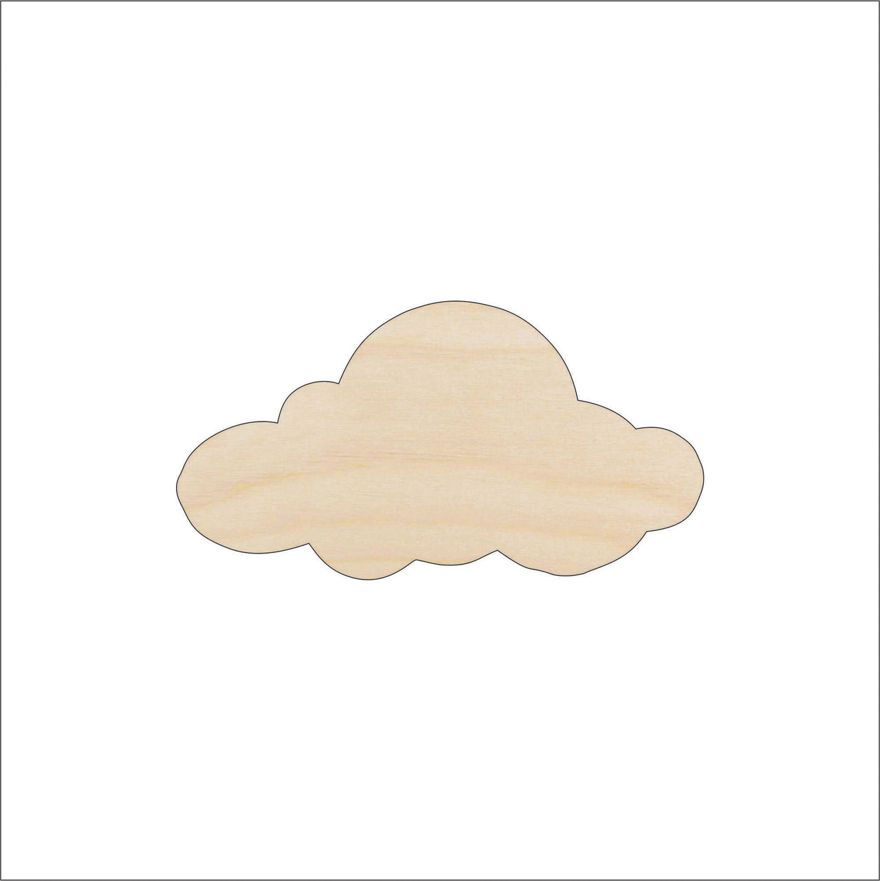 Cloud Wood Craft Shape - Laser Cut Baltic Birch Unfinished DIY Wood Art Supplies SKY26 - The Wood Shape Store