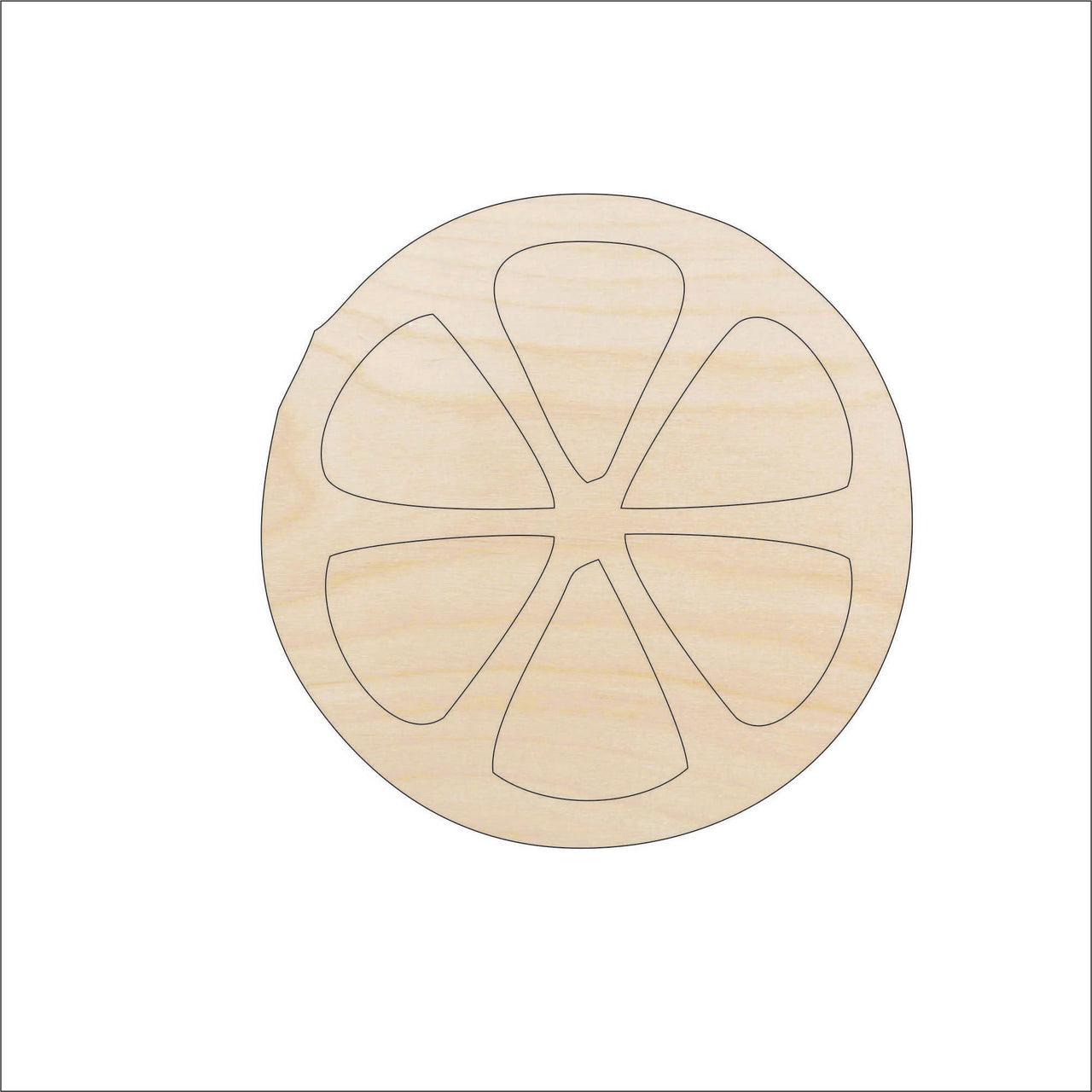 Orange Wood Craft Shape - Laser Cut Baltic Birch Unfinished DIY Wood Art Supplies FOD115 - The Wood Shape Store