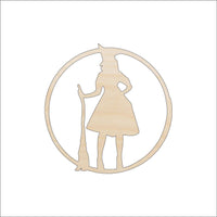 Witch Wood Craft Shape - Laser Cut Baltic Birch Unfinished DIY Wood Art Supplies FAL5 - The Wood Shape Store