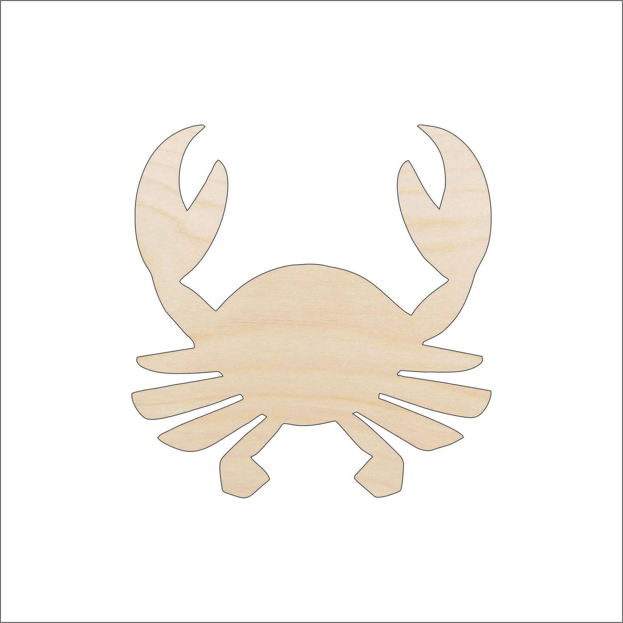 Crab Wood Craft Shape - Laser Cut Baltic Birch Unfinished DIY Wood Art Supplies SEA4 - The Wood Shape Store