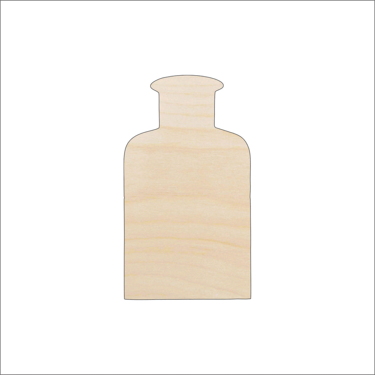Bottle Wood Craft Shape - Laser Cut Baltic Birch Unfinished DIY Wood Art Supplies FOD23 - The Wood Shape Store