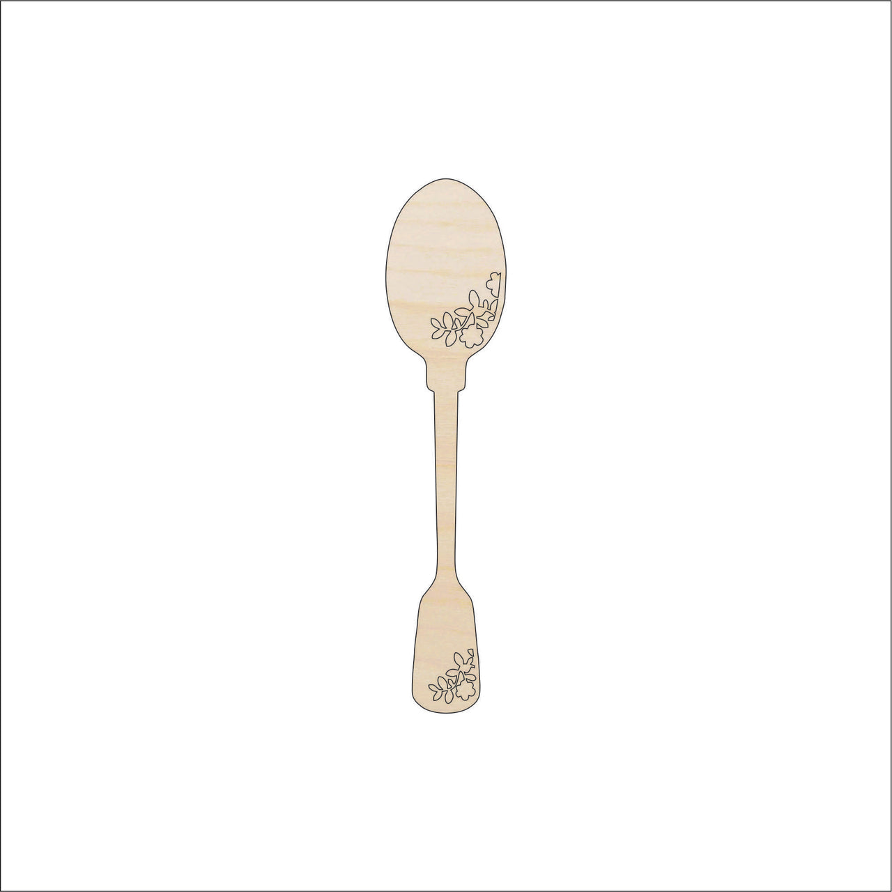 Spoon Wood Craft Shape - Laser Cut Baltic Birch Unfinished DIY Wood Art Supplies FOD184 - The Wood Shape Store