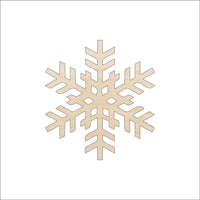 Snowflake Wood Craft Shape - Laser Cut Baltic Birch Unfinished DIY Wood Art Supplies SNW12 - The Wood Shape Store