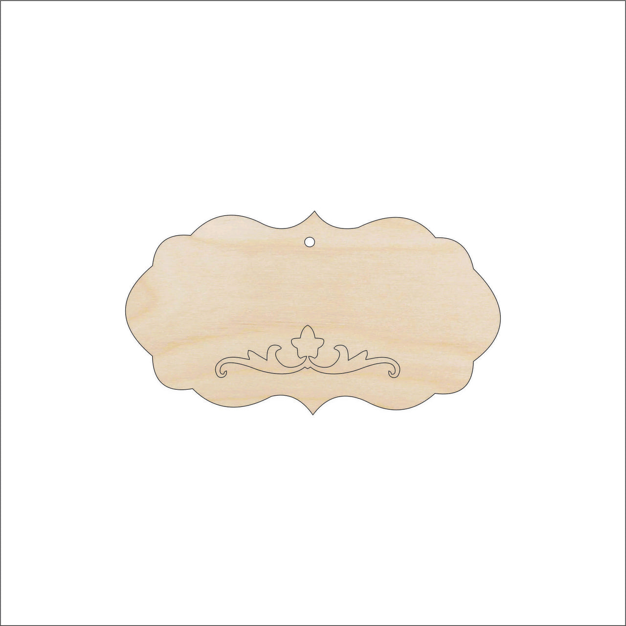 Gift Tag Wood Craft Shape - Laser Cut Baltic Birch Unfinished DIY Wood Art Supplies TAG12 - The Wood Shape Store