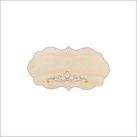 Gift Tag Wood Craft Shape - Laser Cut Baltic Birch Unfinished DIY Wood Art Supplies TAG12 - The Wood Shape Store