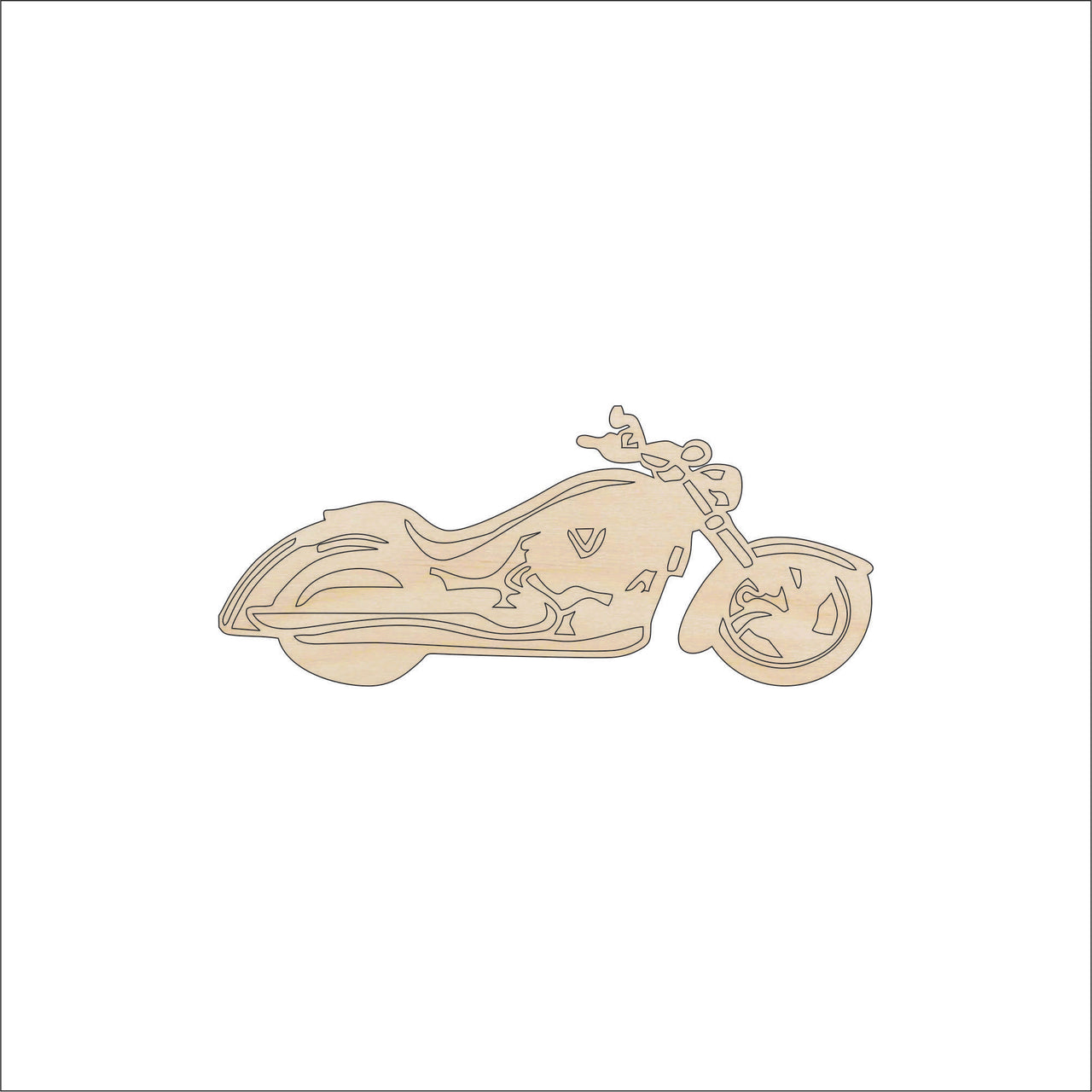 Motorcycle Wood Craft Shape - Laser Cut Baltic Birch Unfinished DIY Wood Art Supplies CAR16 - The Wood Shape Store