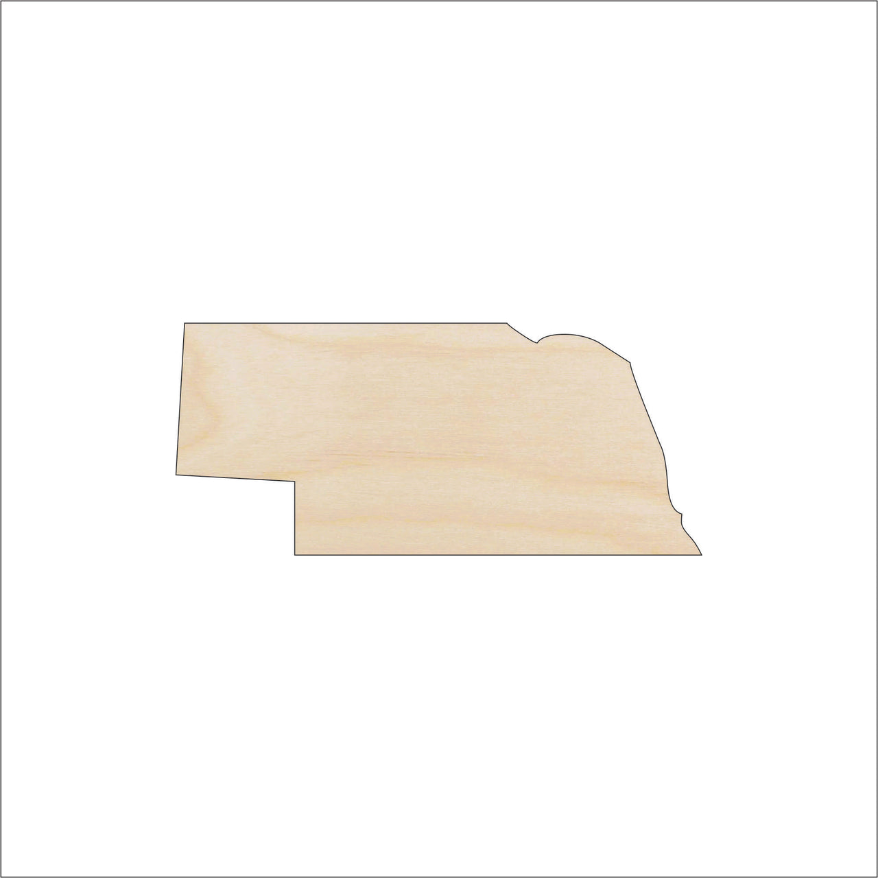 Nebraska Wood Craft Shape - Laser Cut Baltic Birch Unfinished DIY Wood Art Supplies STAT75 - The Wood Shape Store