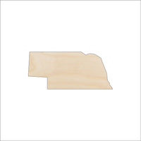 Nebraska Wood Craft Shape - Laser Cut Baltic Birch Unfinished DIY Wood Art Supplies STAT75 - The Wood Shape Store