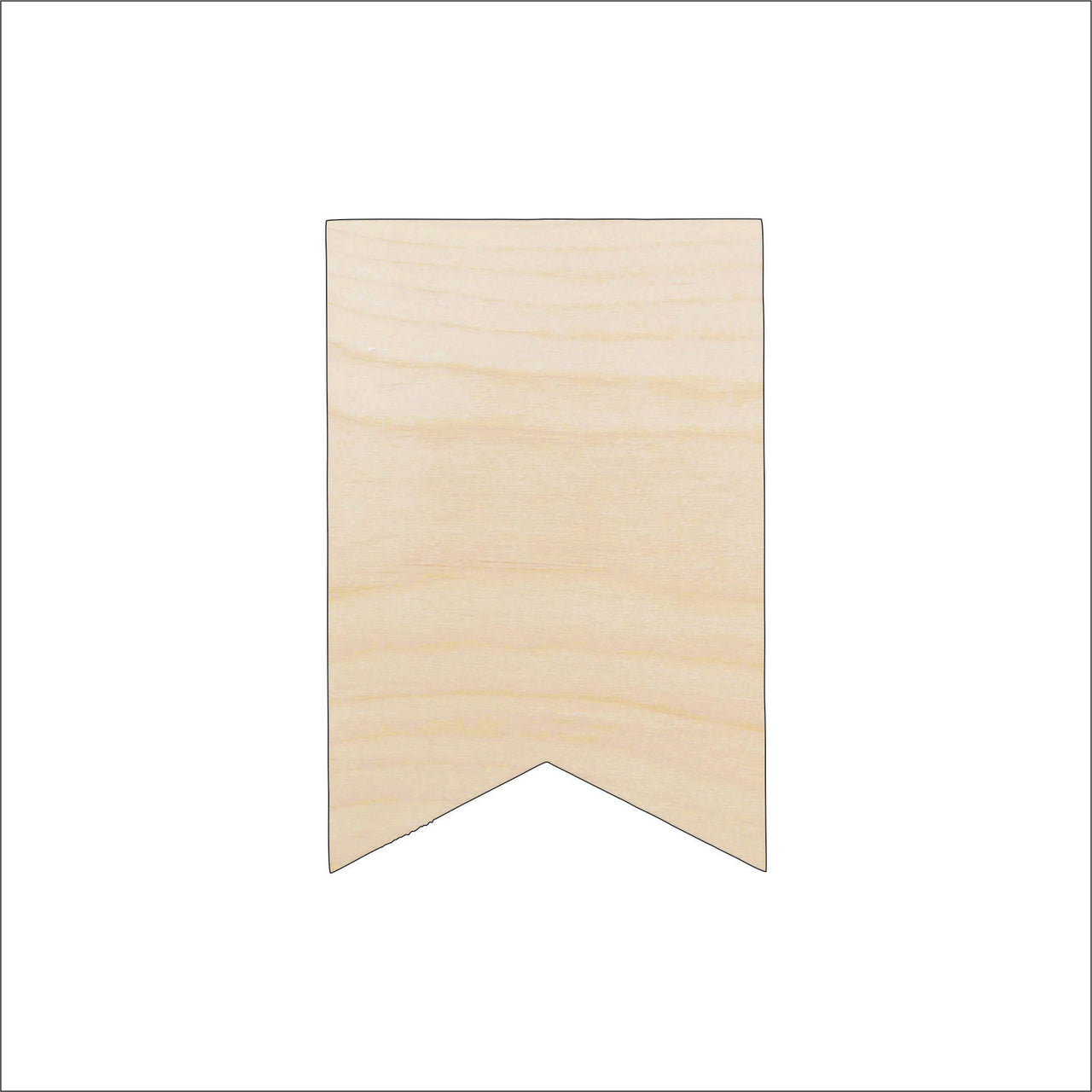 Banner - Wood Craft Shape - Laser Cut Baltic Birch Unfinished DIY Wood Art Supplies BNR22 - The Wood Shape Store