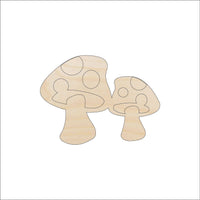 Mushrooms Wood Craft Shape - Laser Cut Baltic Birch Unfinished DIY Wood Art Supplies TRE9 - The Wood Shape Store