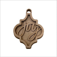 Joy 3D Laser Cut Ornament – Baltic Birch Wood Craft Supplies | DIY Wood Ornament Kit XM29 - The Wood Shape Store