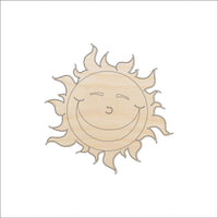 Sun Wood Craft Shape - Laser Cut Baltic Birch Unfinished DIY Wood Art Supplies SKY7 - The Wood Shape Store