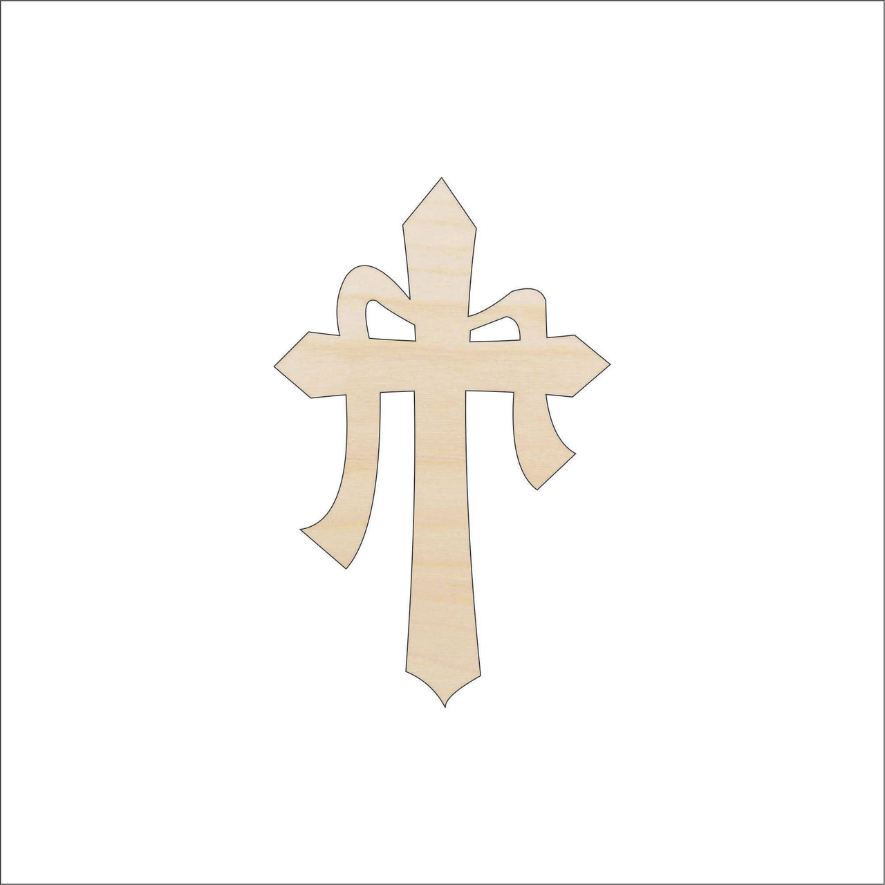 Cross Wood Craft Shape - Laser Cut Baltic Birch Unfinished DIY Wood Art Supplies ESR19 - The Wood Shape Store