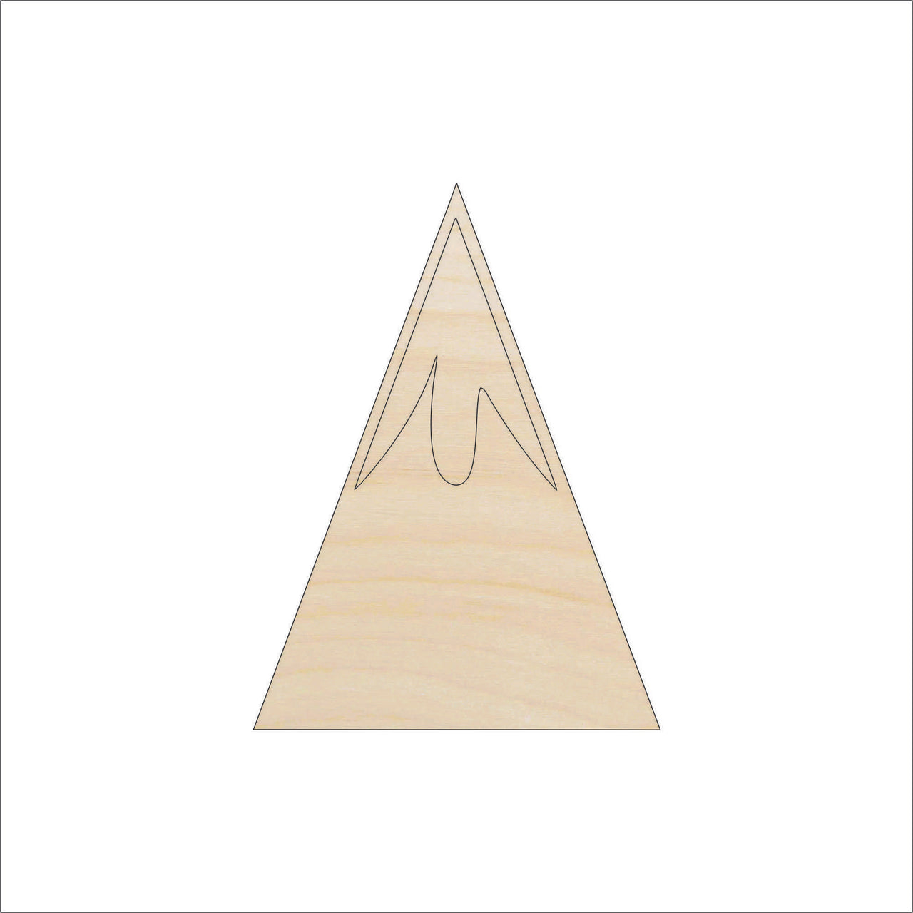 Mountains Wood Craft Shape - Laser Cut Baltic Birch Unfinished DIY Wood Art Supplies XTR69 - The Wood Shape Store