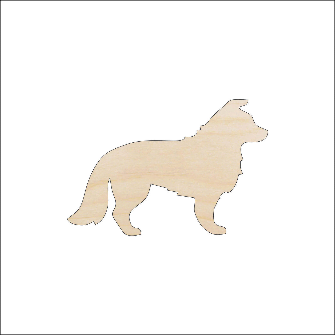 Dog Wood Craft Shape - Laser Cut Baltic Birch Unfinished DIY Wood Art Supplies DOG145 - The Wood Shape Store