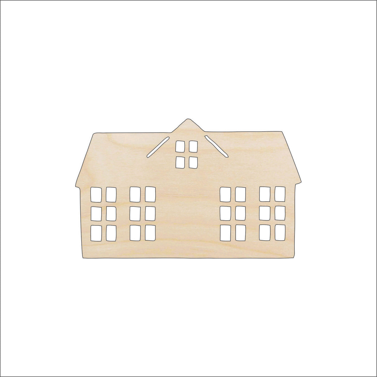 House Wood Craft Shape - Laser Cut Baltic Birch Unfinished DIY Wood Art Supplies BLD63 - The Wood Shape Store