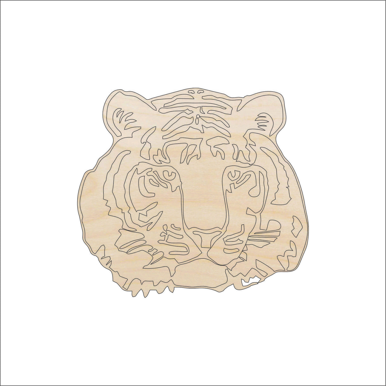 Tiger Wood Craft Shape - Laser Cut Baltic Birch Unfinished DIY Wood Art Supplies CAT11 - The Wood Shape Store