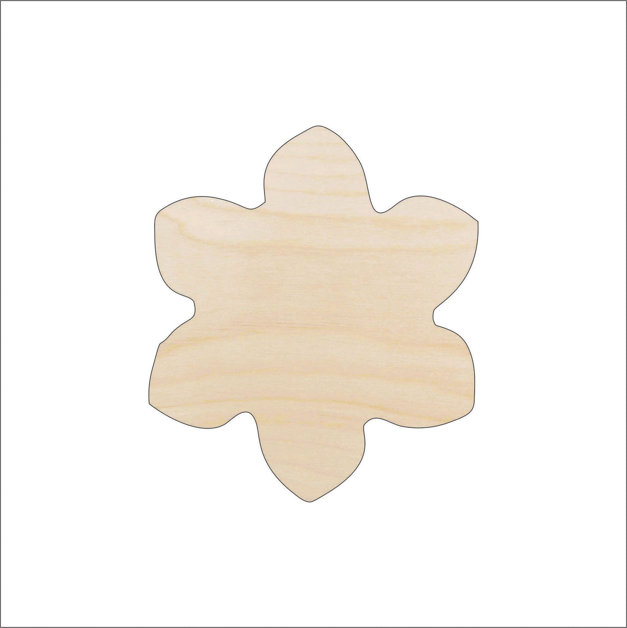 Flower Wood Craft Shape - Laser Cut Baltic Birch Unfinished DIY Wood Art Supplies FLR35 - The Wood Shape Store