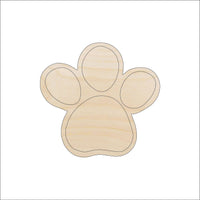 Dog Paw Wood Craft Shape - Laser Cut Baltic Birch Unfinished DIY Wood Art Supplies DOG135 - The Wood Shape Store