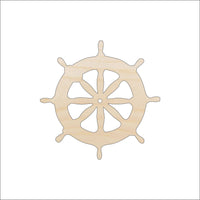 Boat Wheel Wood Craft Shape - Laser Cut Baltic Birch Unfinished DIY Wood Art Supplies BOT1 - The Wood Shape Store