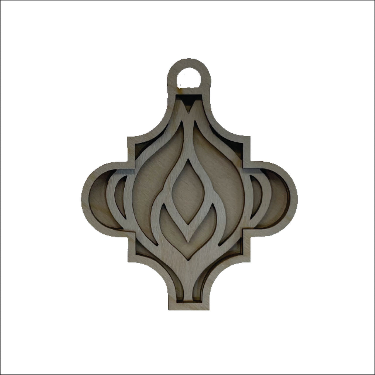 3D Laser Cut Ornament – Baltic Birch Wood Craft Supplies | DIY Wood Ornament Kit DS16 - The Wood Shape Store