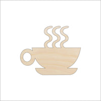 Coffee Wood Craft Shape - Laser Cut Baltic Birch Unfinished DIY Wood Art Supplies FOD114 - The Wood Shape Store