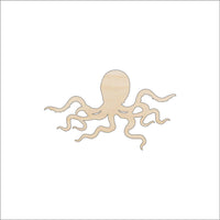 Octopus Wood Craft Shape - Laser Cut Baltic Birch Unfinished DIY Wood Art Supplies SEA97 - The Wood Shape Store