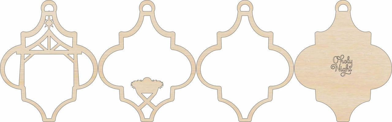 Nativity 3D Laser Cut Ornament – Baltic Birch Wood Craft Supplies | DIY Wood Ornament Kit RE4 - The Wood Shape Store