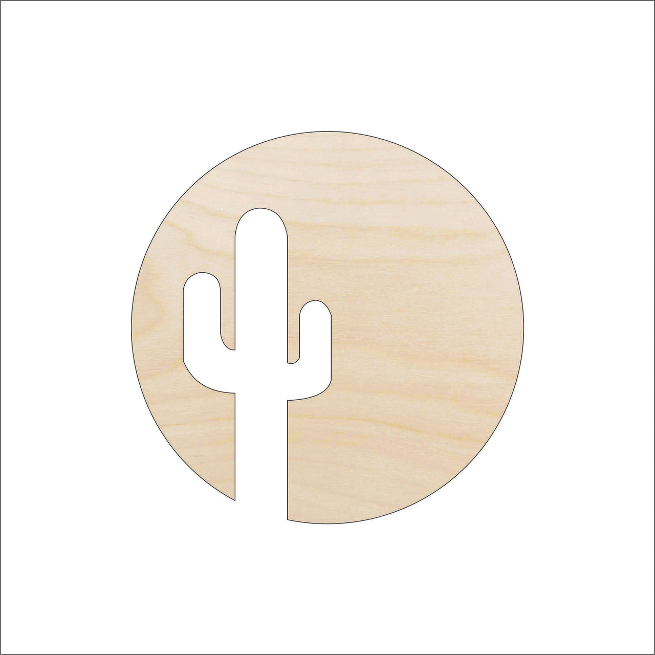 Cactus Wood Craft Shape - Laser Cut Baltic Birch Unfinished DIY Wood Art Supplies TRE88 - The Wood Shape Store