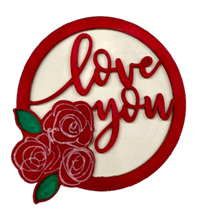 Love You 3D Laser Cut Ornament – Baltic Birch Wood Craft Supplies | DIY Kit VL102 - The Wood Shape Store