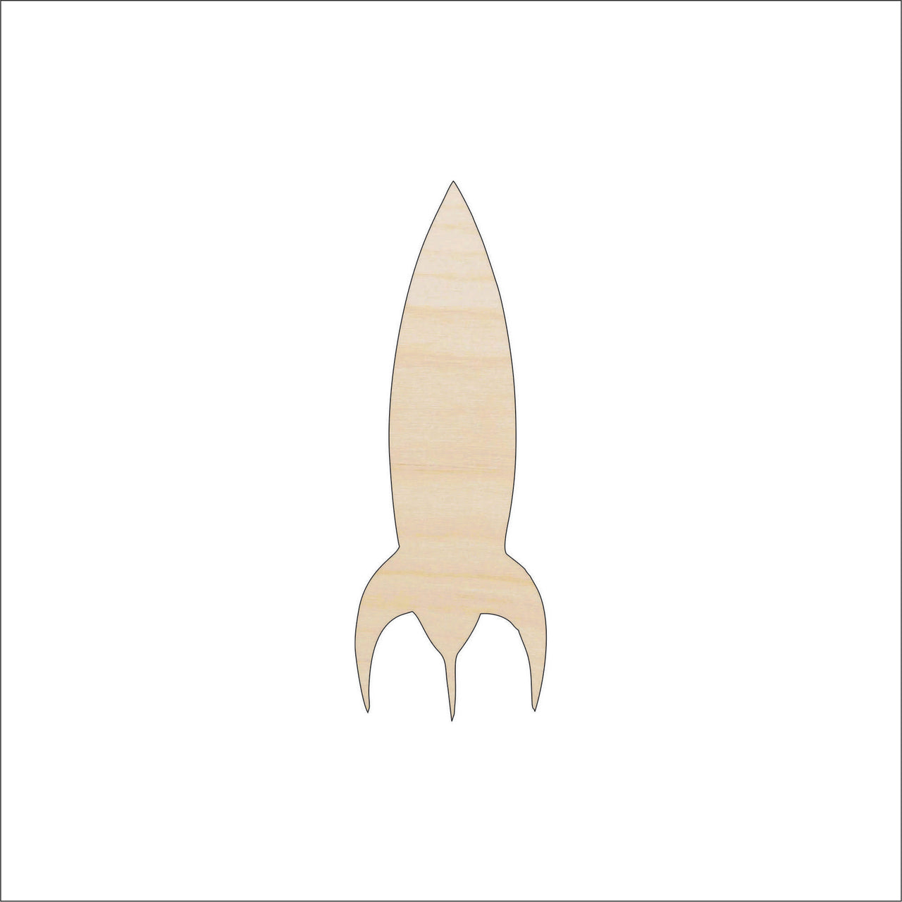 Spaceship Wood Craft Shape - Laser Cut Baltic Birch Unfinished DIY Wood Art Supplies SPC28 - The Wood Shape Store