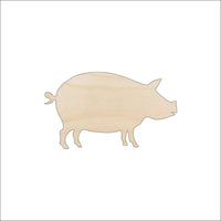 Pig Wood Craft Shape - Laser Cut Baltic Birch Unfinished DIY Wood Art Supplies PIG14 - The Wood Shape Store